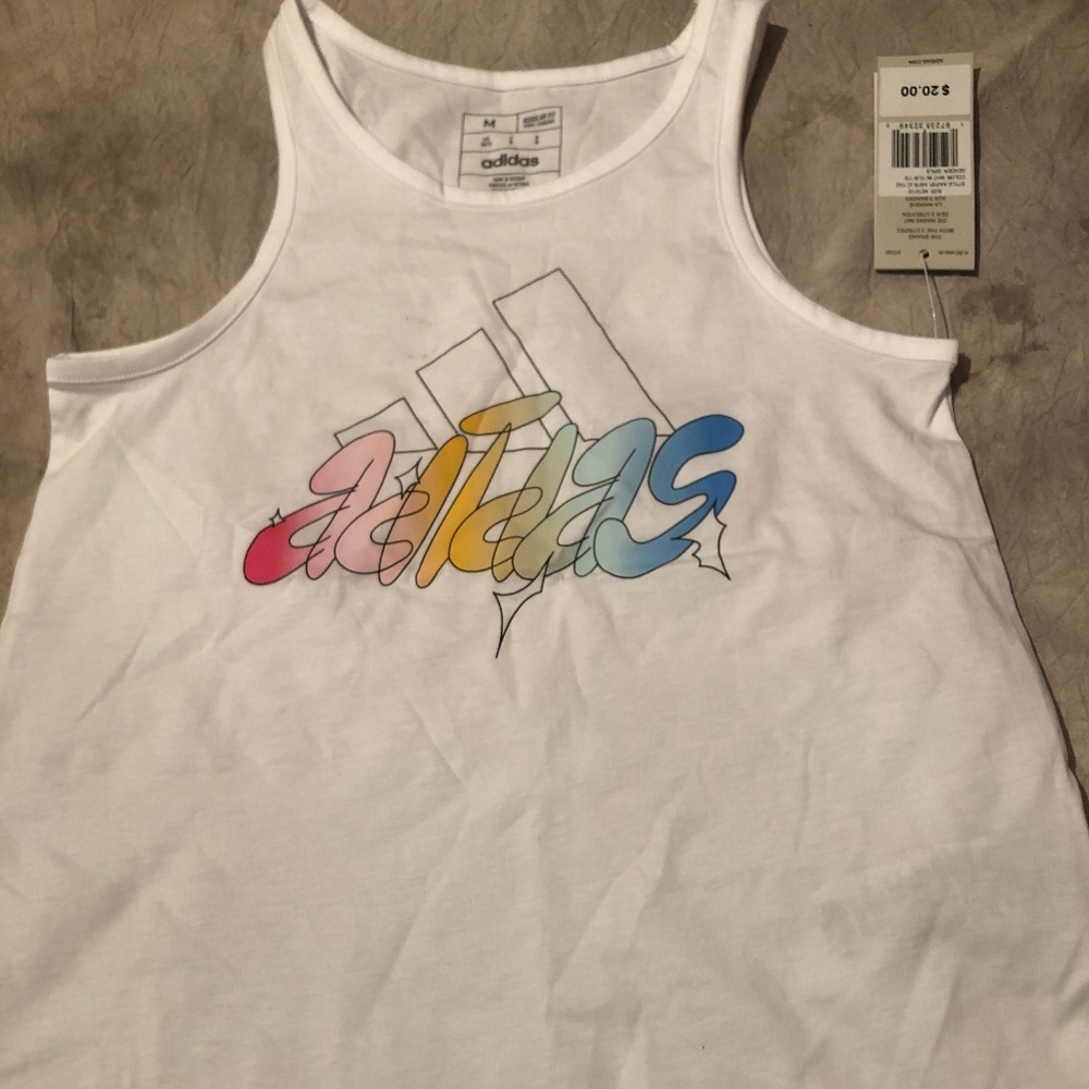 ADIDAS GIRLS NWT TANK TOP MEDIUM